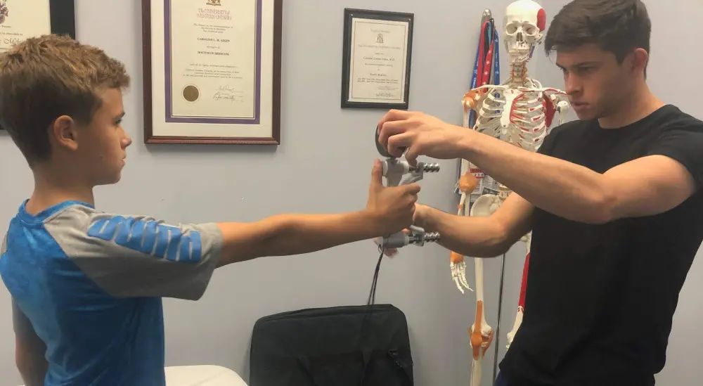 patient testing Sheddon Physio Clinic Burlington